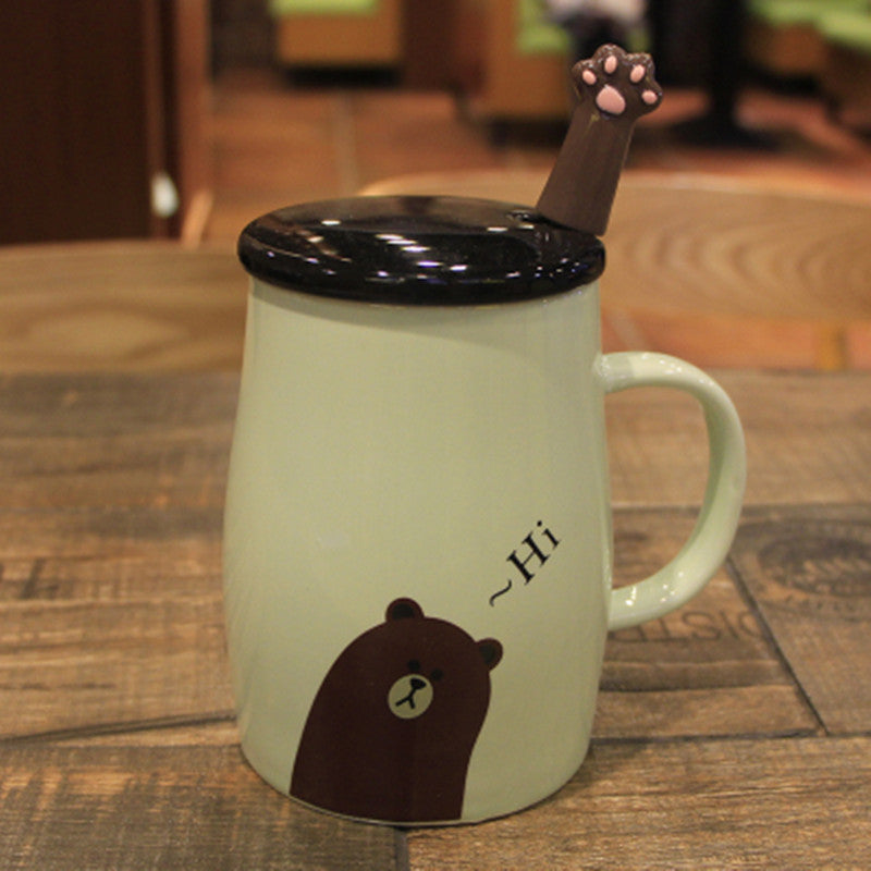 Cute cartoon ceramic cup