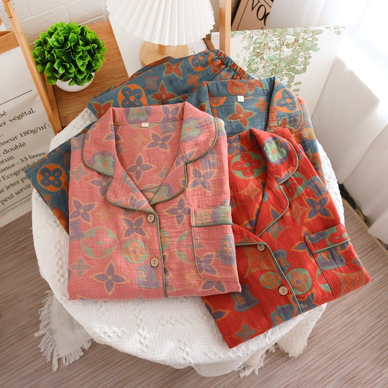 Retro New Pure Cotton Pajamas For Women