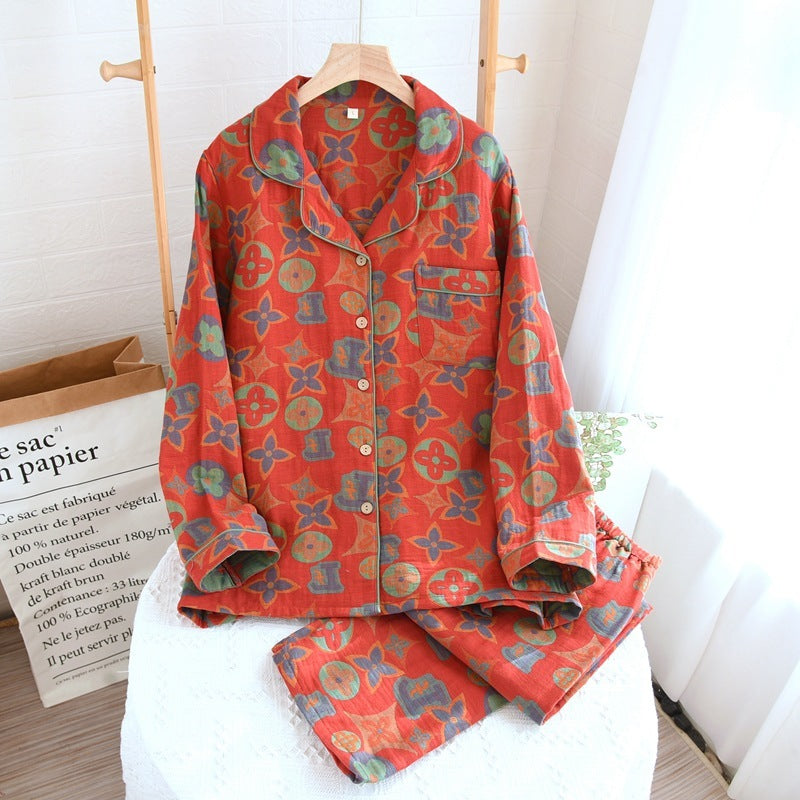 Retro New Pure Cotton Pajamas For Women