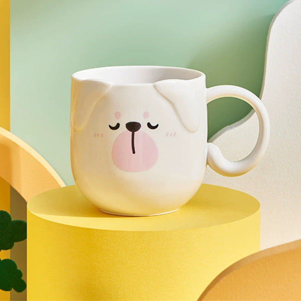 Children's Cute Cartoon Mouthwash Fashionable Shatterproof Plastic Handle Cup