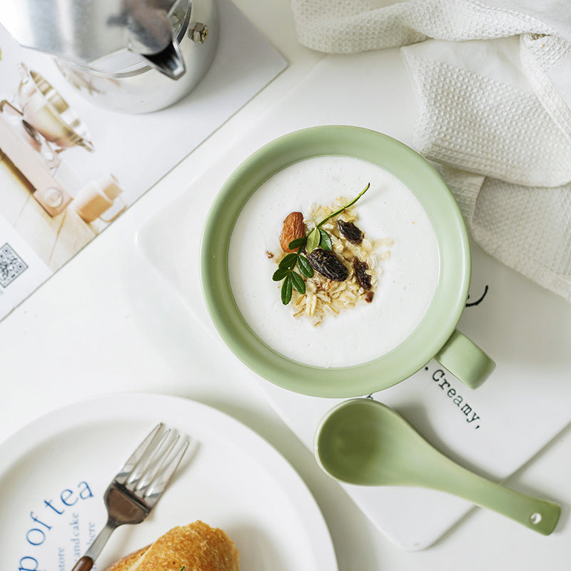 Large Capacity Breakfast Oatmeal Cup Nordic Ins Style Household Ceramics