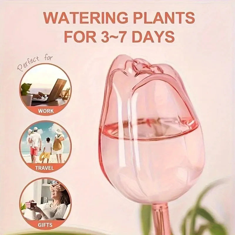Pink Tulip Plant Watering Balls Suitable For Indoor And Outdoor Plants Automatic Plant Drippers Automatic Watering