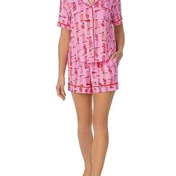 Fashion Striped Casual Two-piece Suit Pajamas For Women